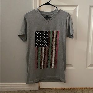 Patterned American flag t-shirt
